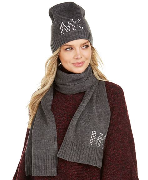 michael kors angora scarf|michael kors hats for women.